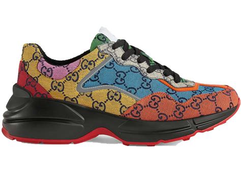 gucci rhinston sneakers|Gucci sneakers multicolor.